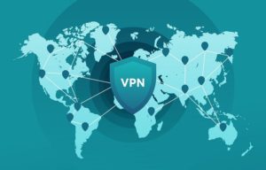 Karte mit Serververbindungen der VPN-Anbieter