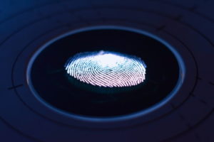 Fingerprint auf einem Bildschirm