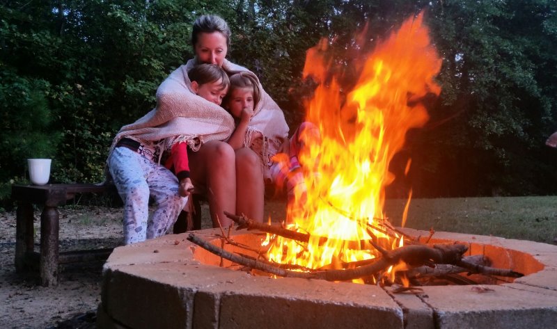 Löschdecke für einen Brand